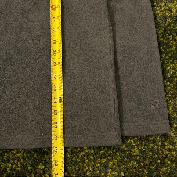 Starter Grey Fleece Pullover Quarter Zip Up Medium - Picture 4 of 4
